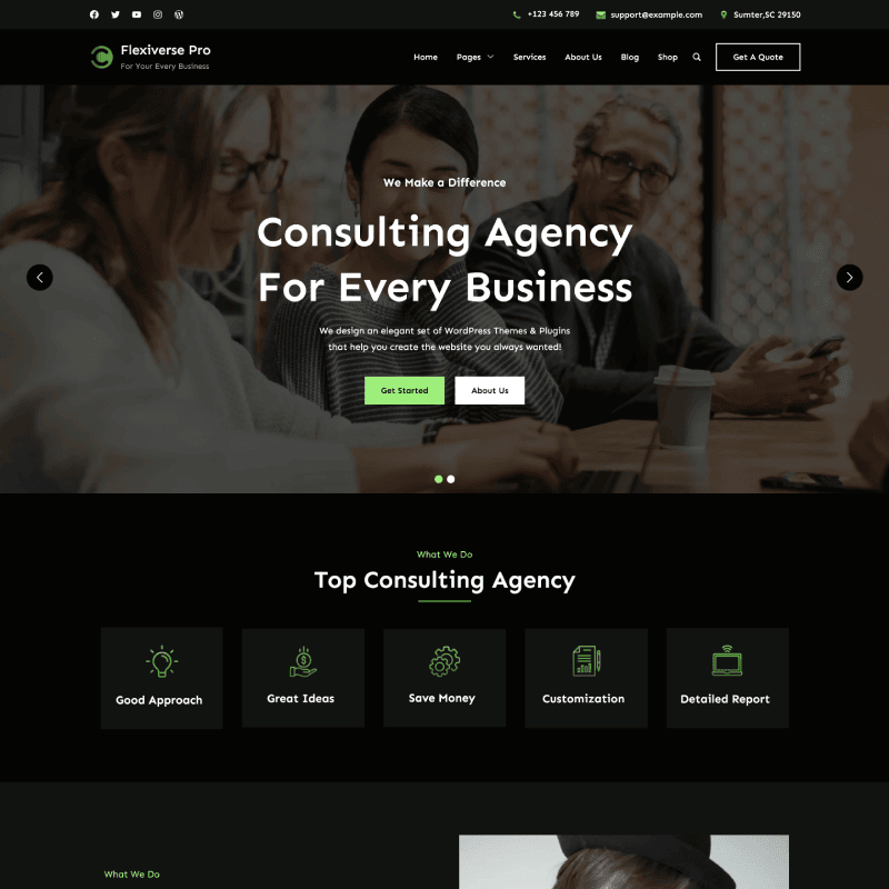 flexiverse-pro-WordPress-Theme for Full site editing